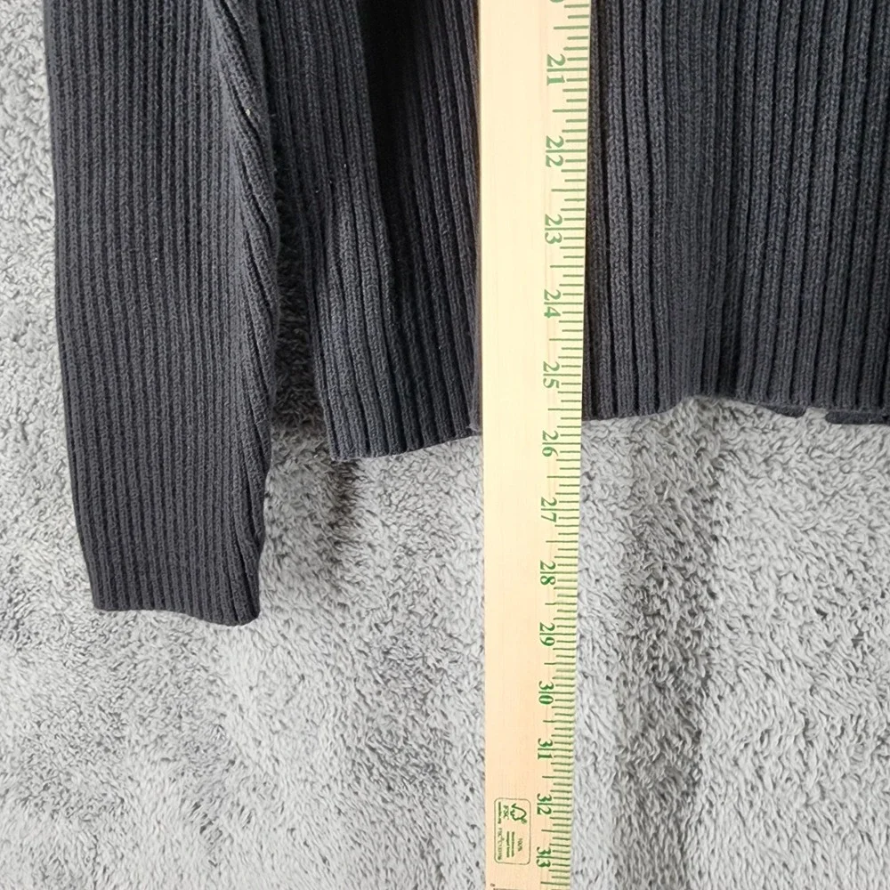 Polo Jeans Ralph Lauren Sweater Mens XL Black Stripe Ribbed Full Zip Y2K Vintage
